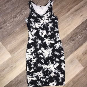 Rachel Roy Black Tie-dye bodycon